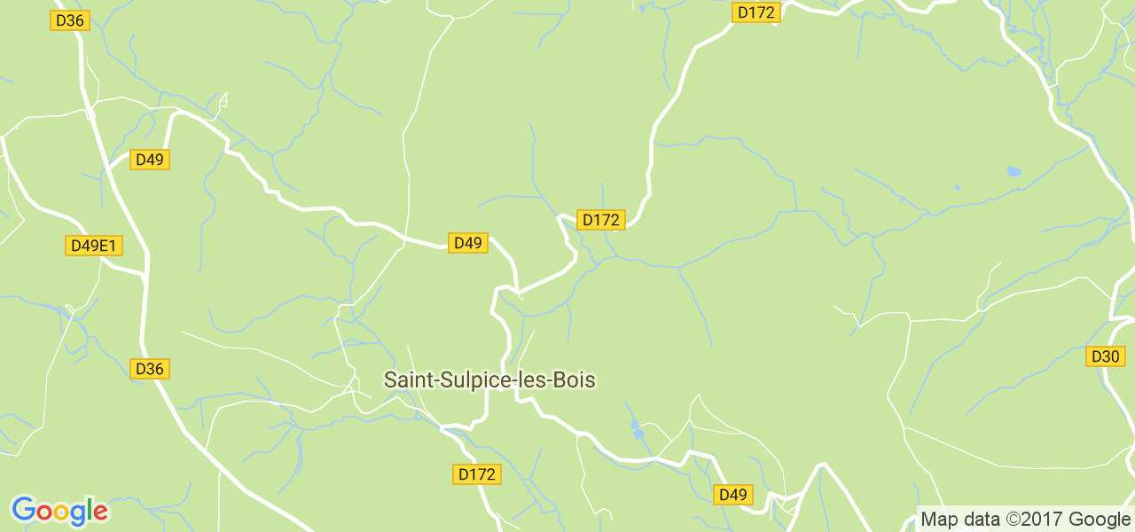 map de la ville de Saint-Sulpice-les-Bois