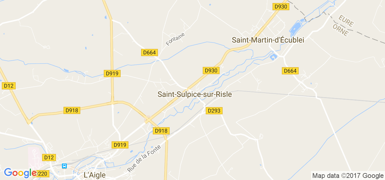 map de la ville de Saint-Sulpice-sur-Risle