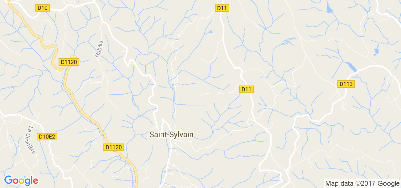 map de la ville de Saint-Sylvain