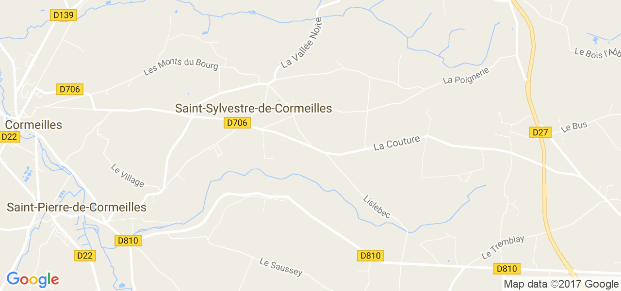 map de la ville de Saint-Sylvestre-de-Cormeilles