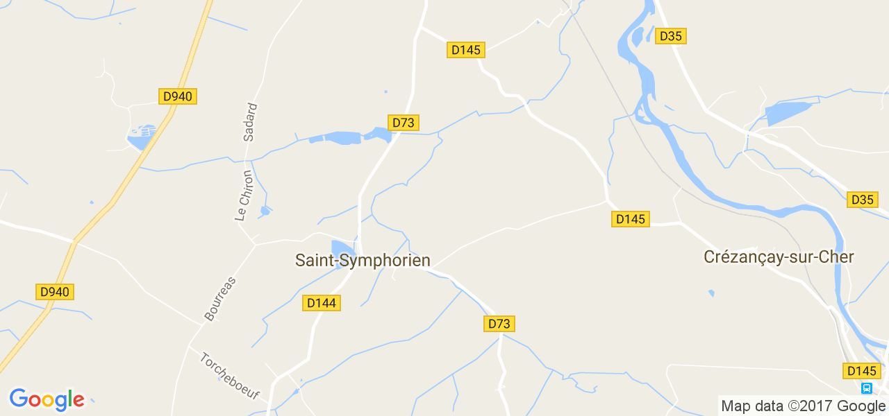 map de la ville de Saint-Symphorien