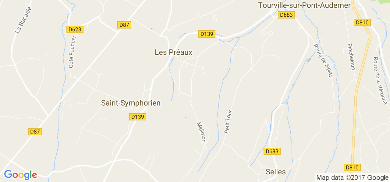 map de la ville de Saint-Symphorien