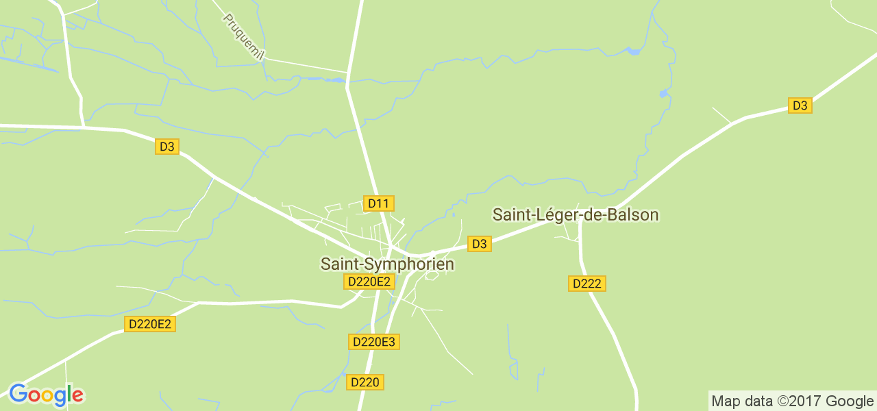 map de la ville de Saint-Symphorien