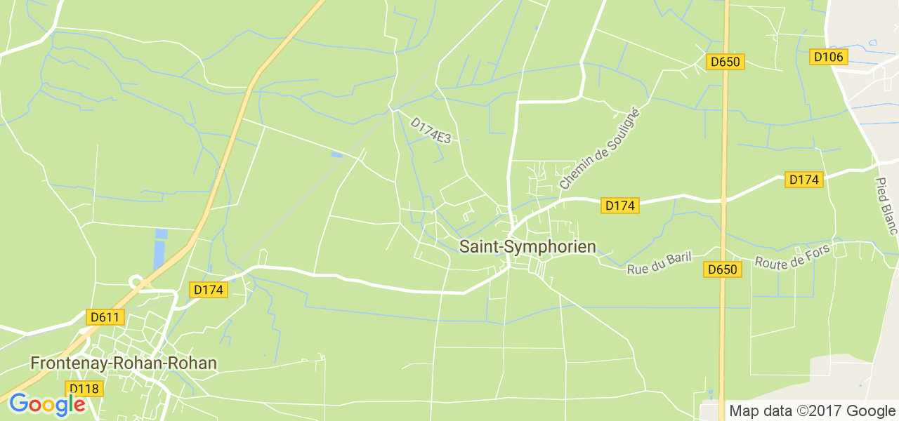 map de la ville de Saint-Symphorien