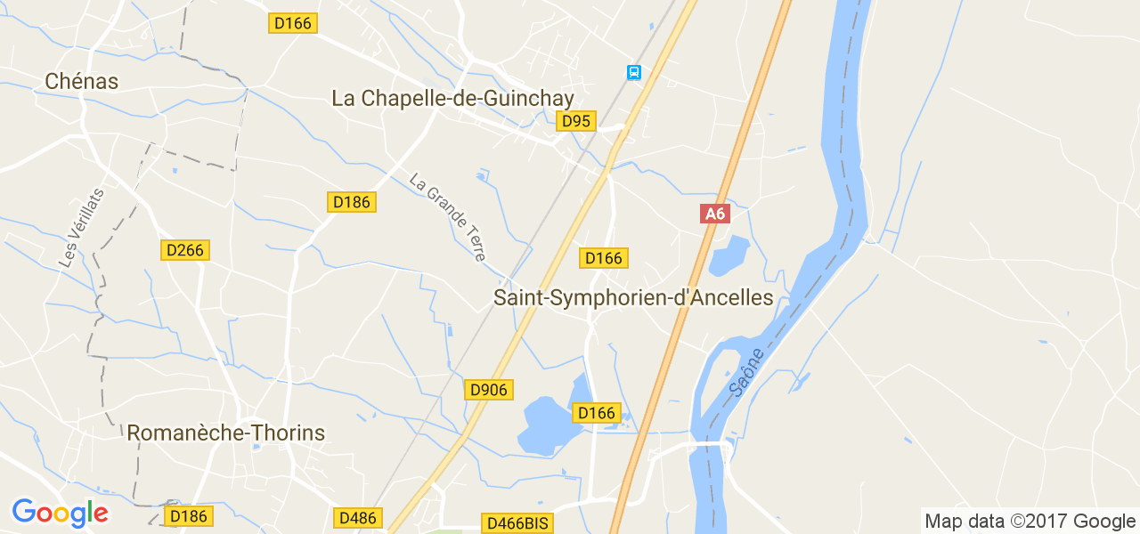 map de la ville de Saint-Symphorien-d'Ancelles