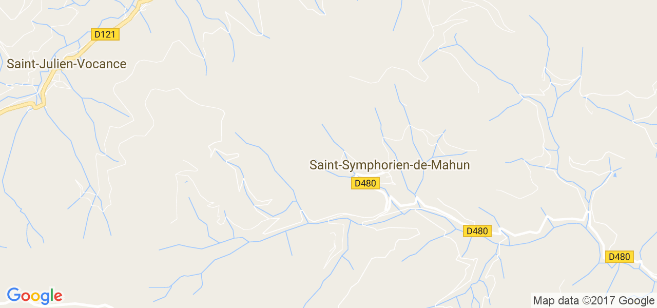 map de la ville de Saint-Symphorien-de-Mahun