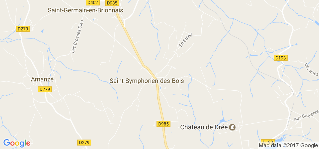 map de la ville de Saint-Symphorien-des-Bois