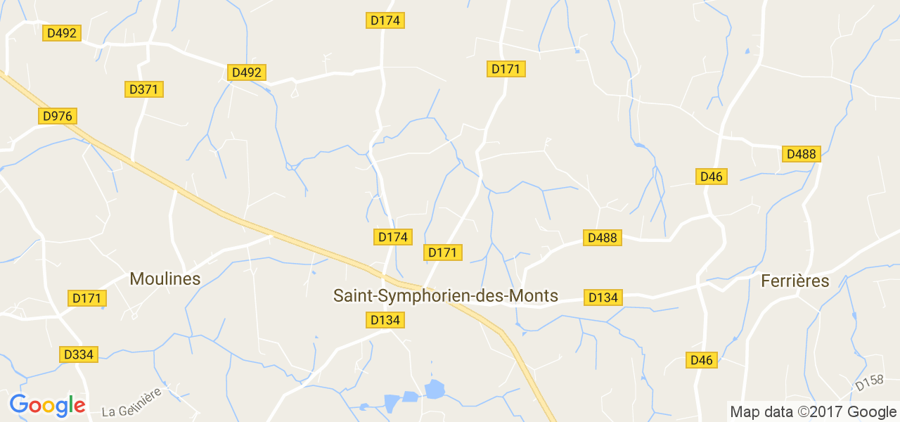 map de la ville de Saint-Symphorien-des-Monts