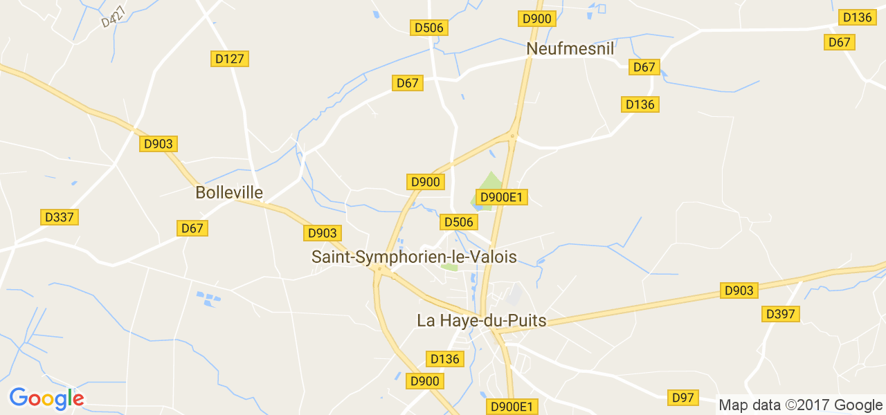 map de la ville de Saint-Symphorien-le-Valois