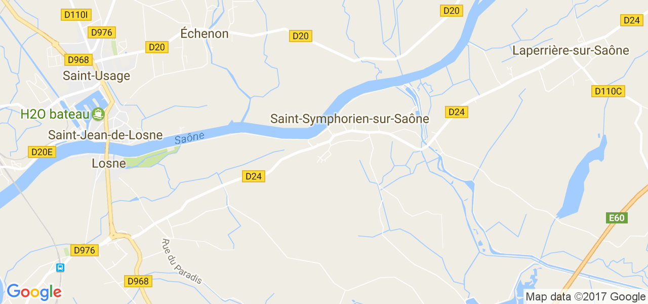 map de la ville de Saint-Symphorien-sur-Saône