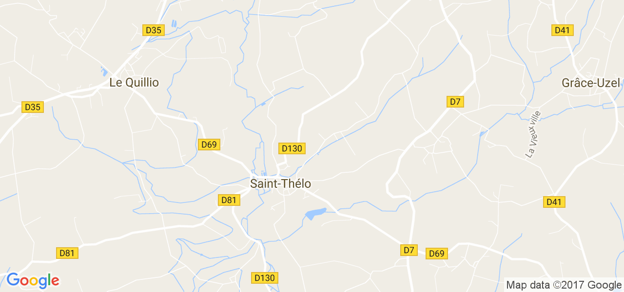 map de la ville de Saint-Thélo