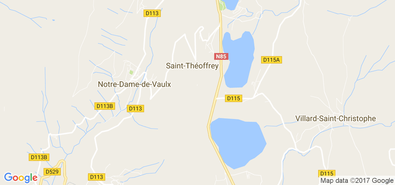 map de la ville de Saint-Théoffrey