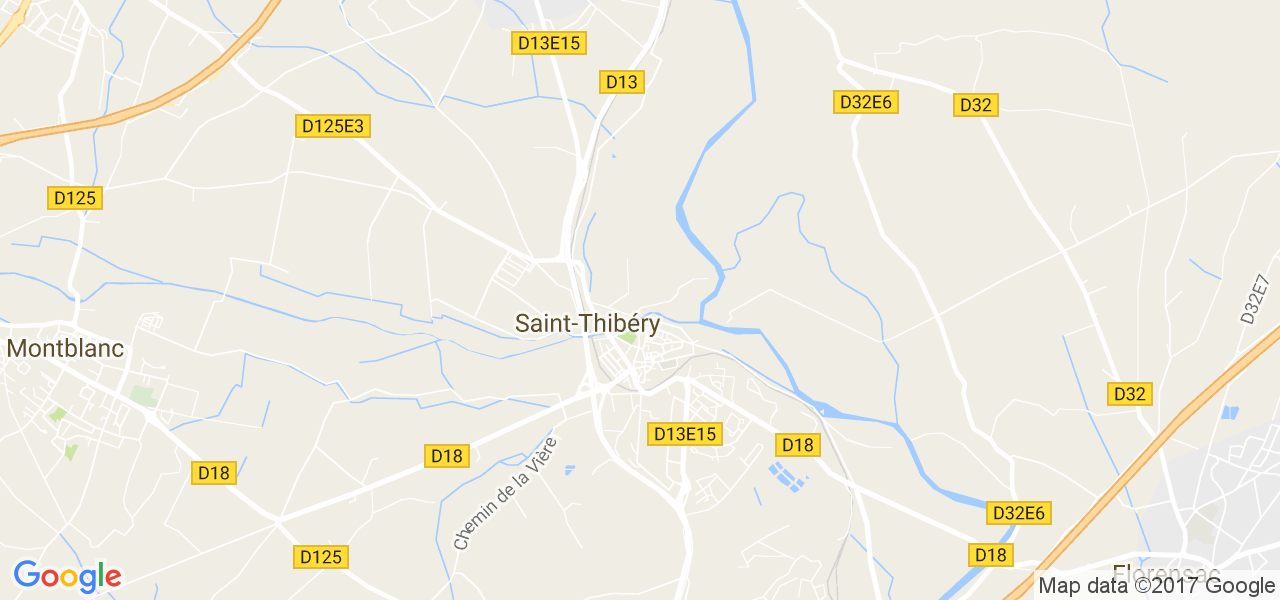 map de la ville de Saint-Thibéry