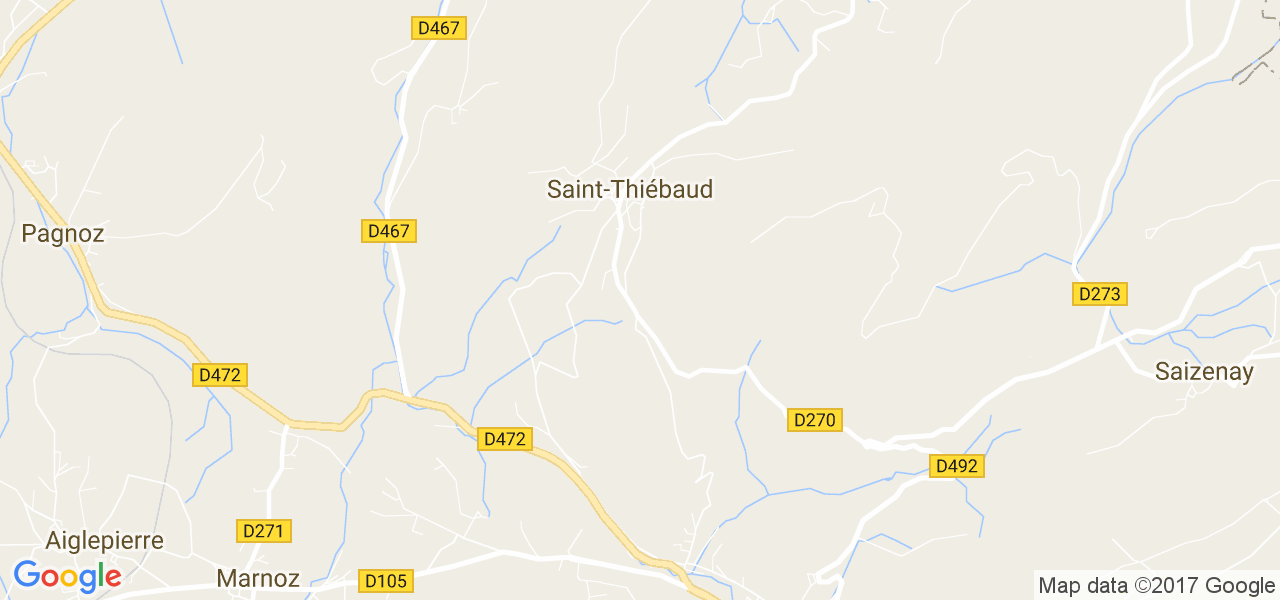 map de la ville de Saint-Thiébaud