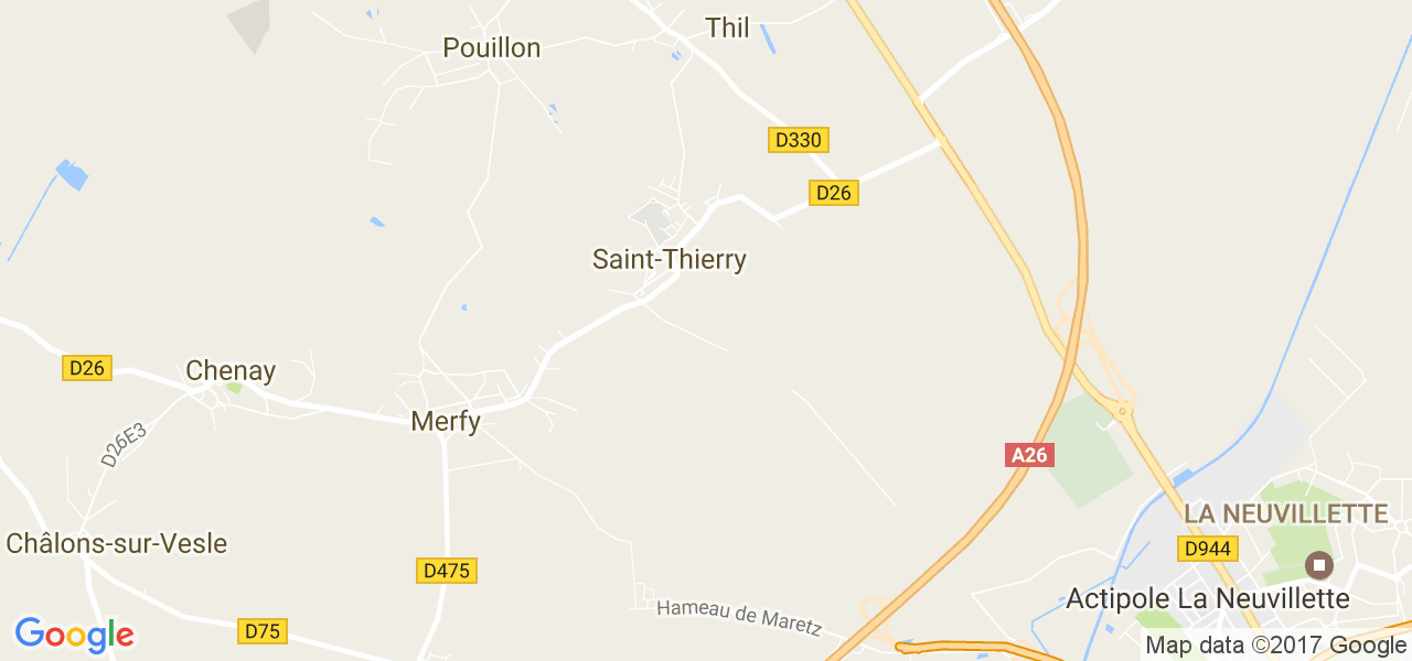 map de la ville de Saint-Thierry