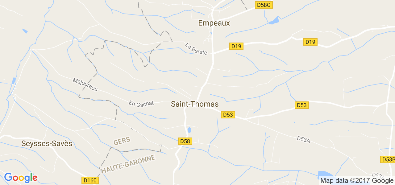 map de la ville de Saint-Thomas