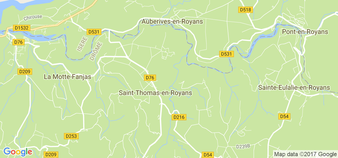 map de la ville de Saint-Thomas-en-Royans