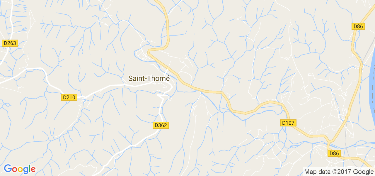 map de la ville de Saint-Thomé