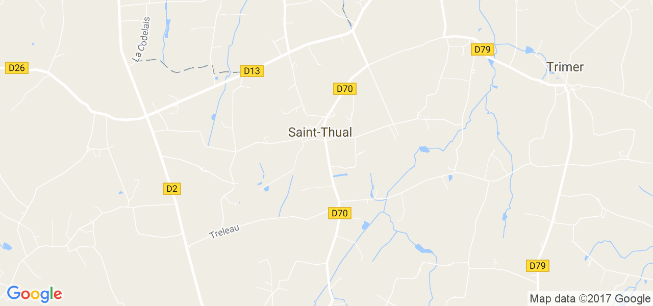 map de la ville de Saint-Thual