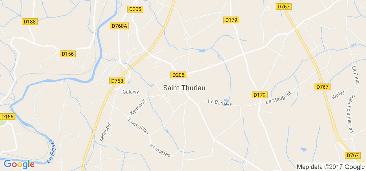 map de la ville de Saint-Thuriau