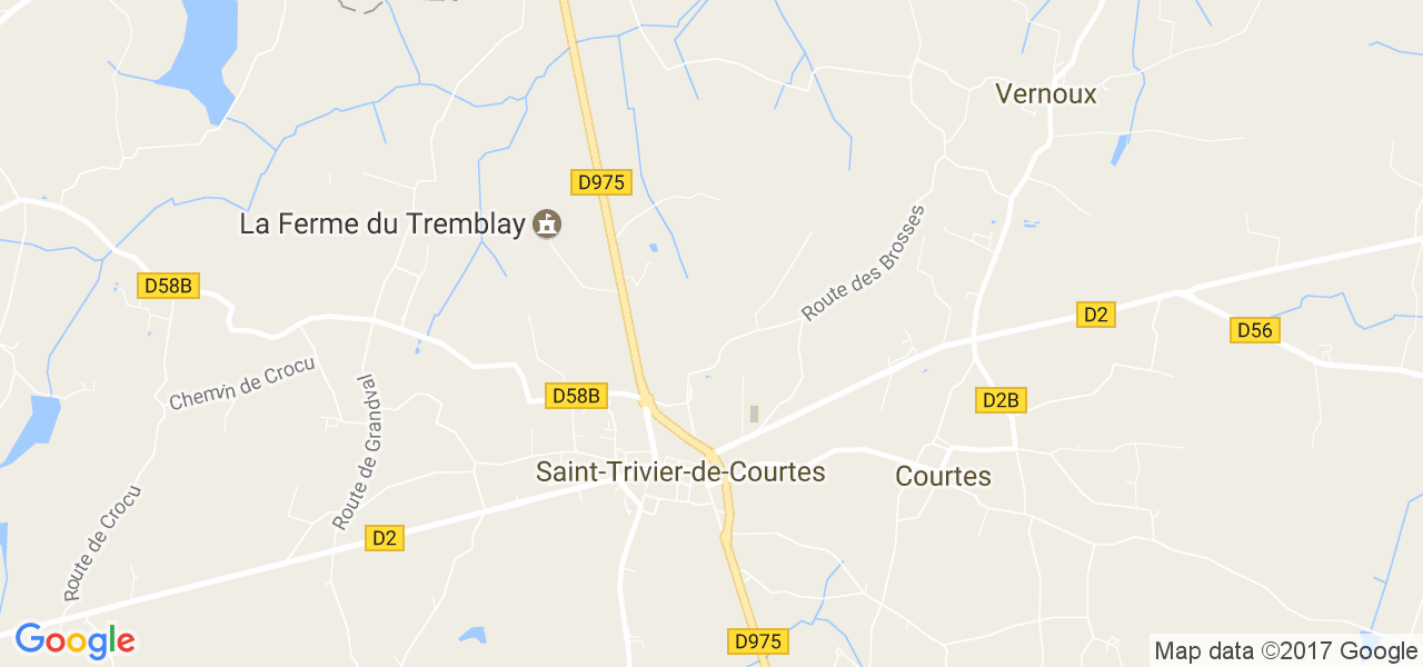 map de la ville de Saint-Trivier-de-Courtes