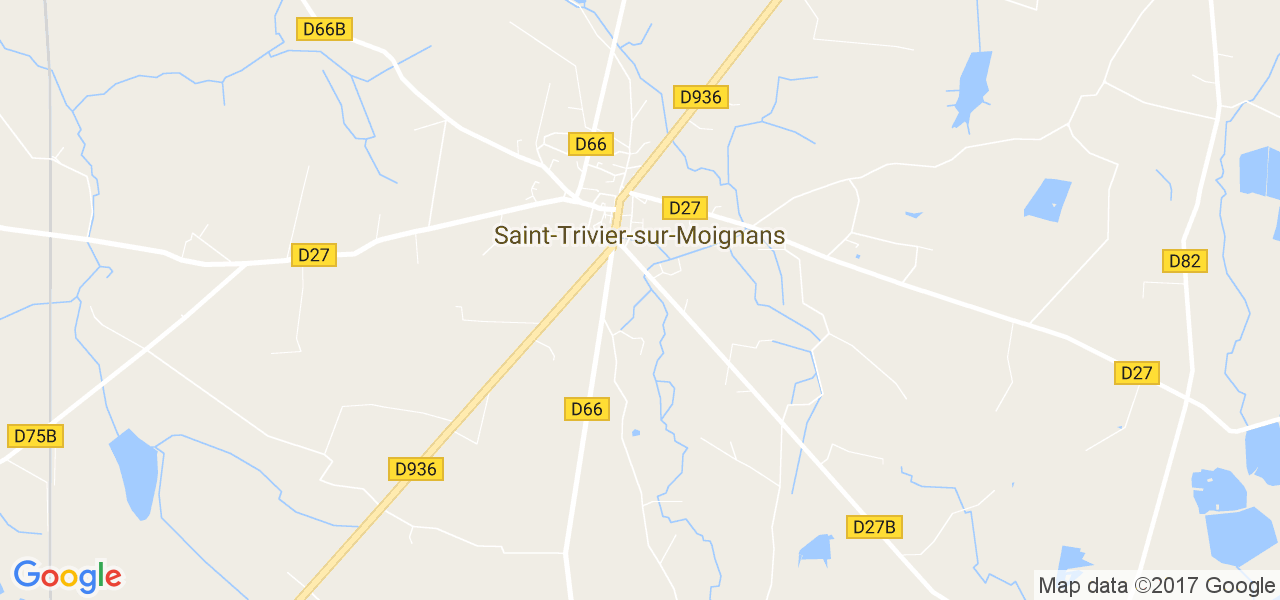 map de la ville de Saint-Trivier-sur-Moignans