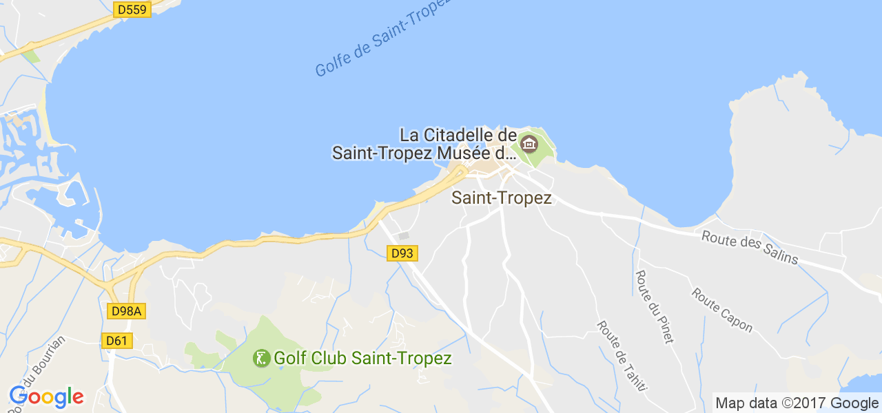 map de la ville de Saint-Tropez