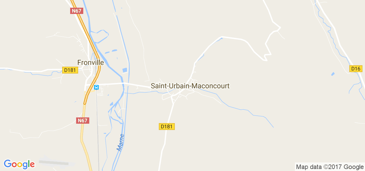 map de la ville de Saint-Urbain-Maconcourt