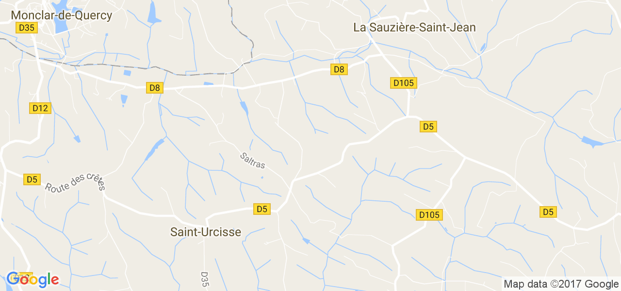 map de la ville de Saint-Urcisse