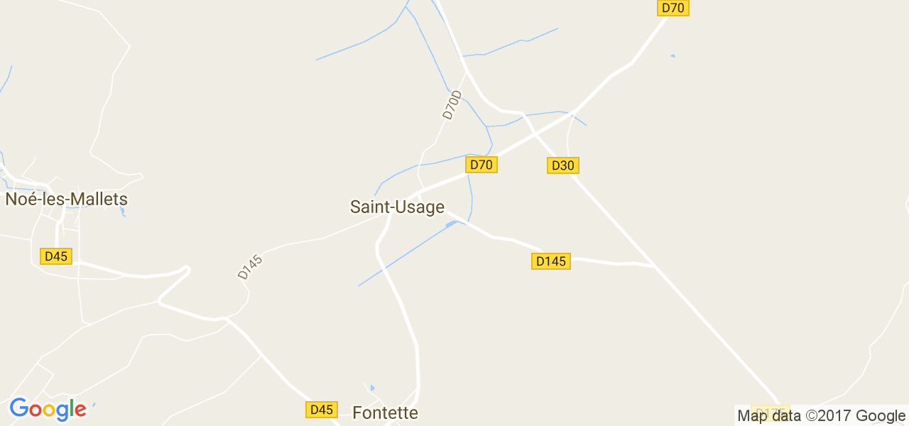 map de la ville de Saint-Usage