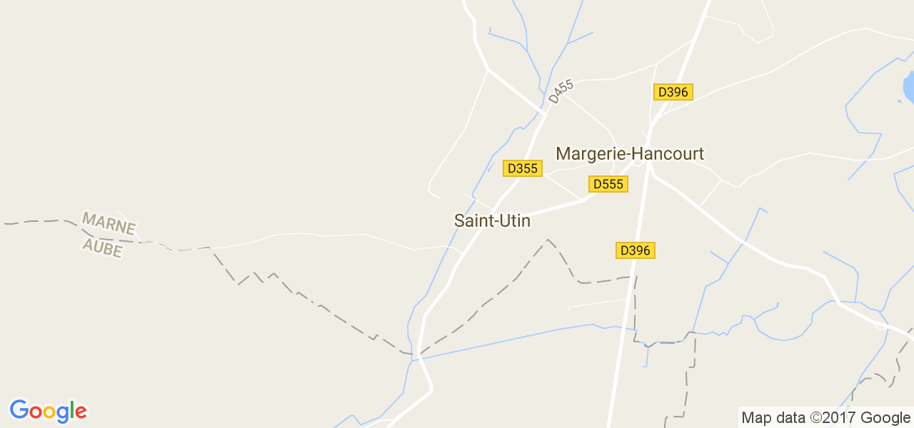 map de la ville de Saint-Utin