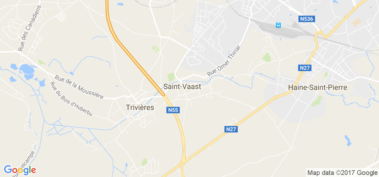 map de la ville de Saint-Vaast