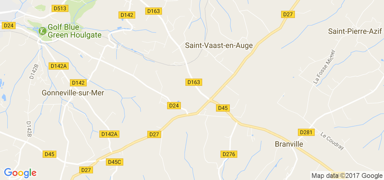 map de la ville de Saint-Vaast-en-Auge