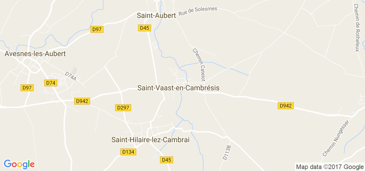 map de la ville de Saint-Vaast-en-Cambrésis