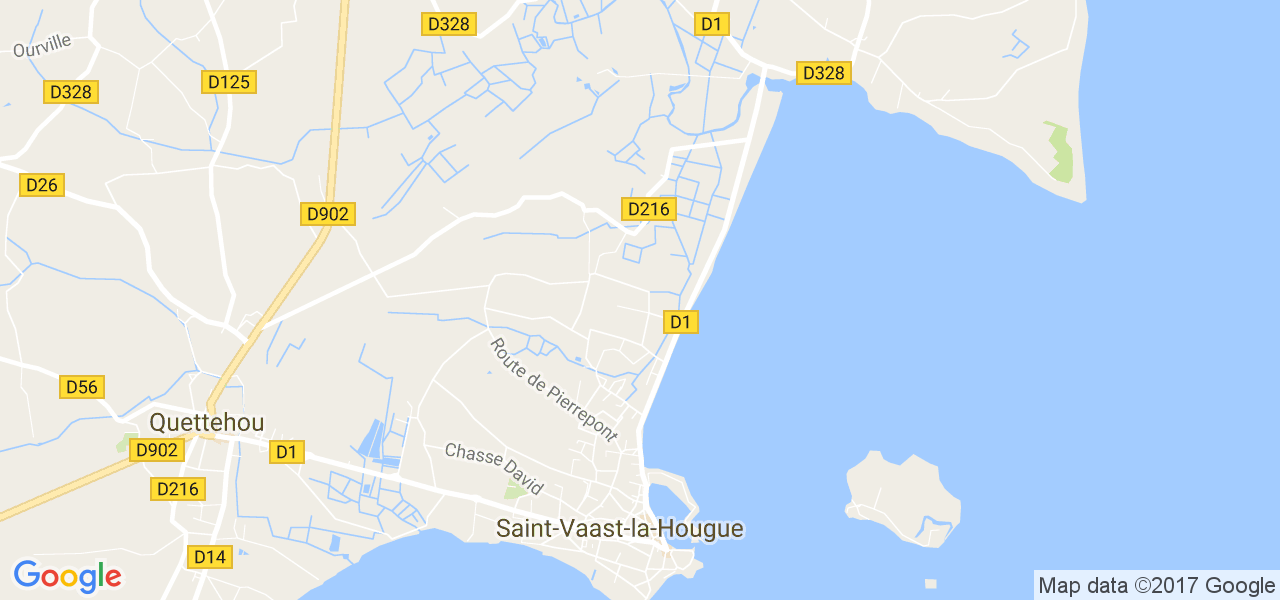 map de la ville de Saint-Vaast-la-Hougue