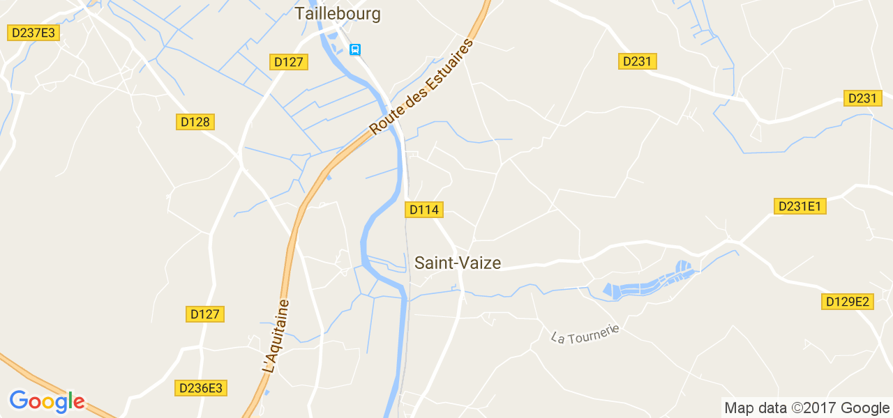 map de la ville de Saint-Vaize