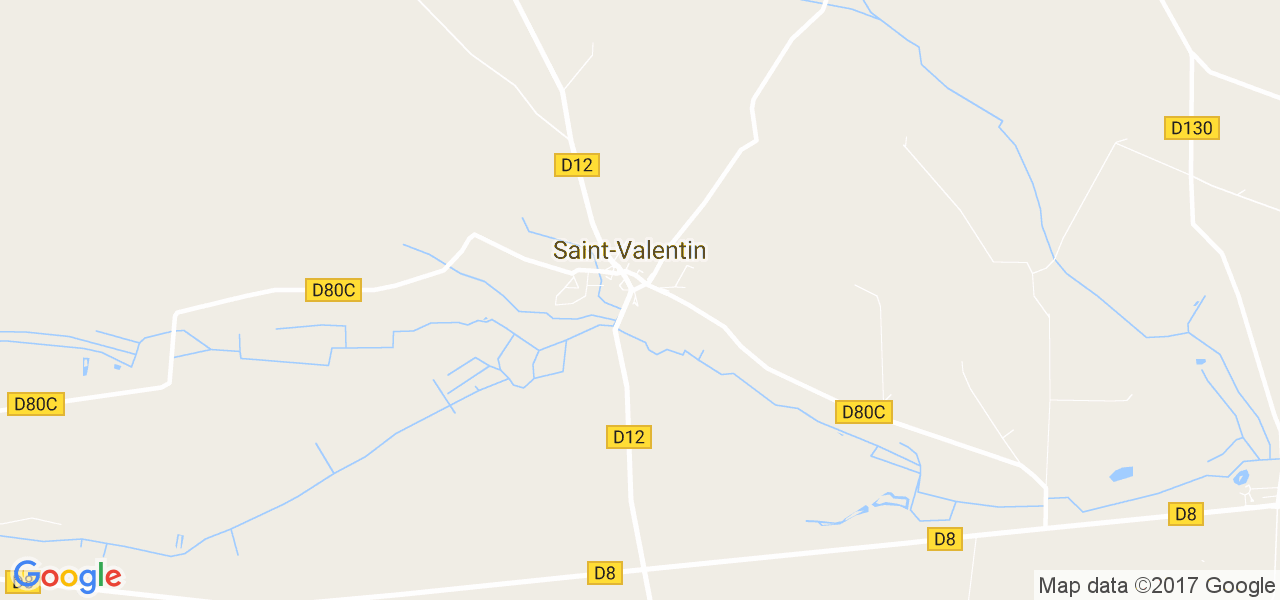 map de la ville de Saint-Valentin