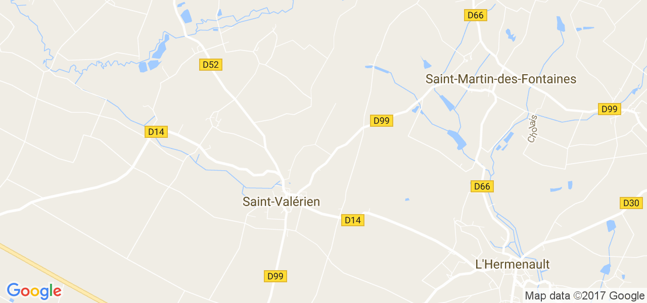 map de la ville de Saint-Valérien