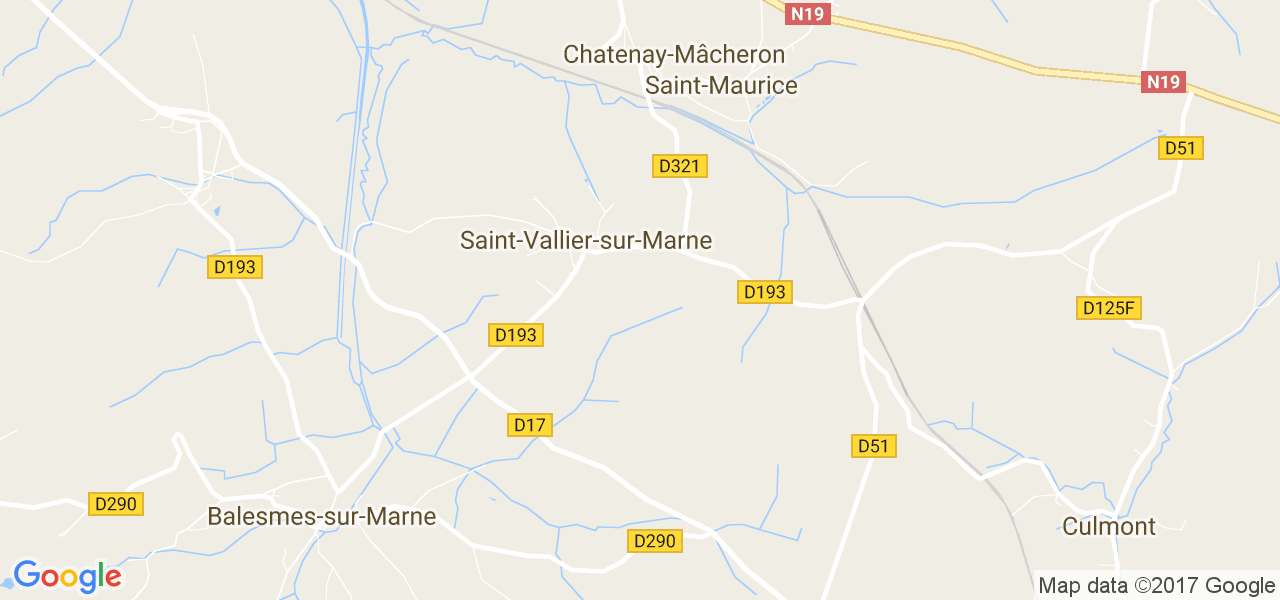 map de la ville de Saint-Vallier-sur-Marne