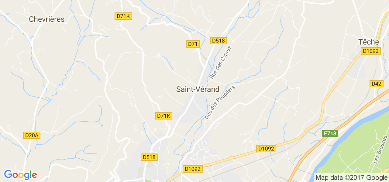 map de la ville de Saint-Vérand