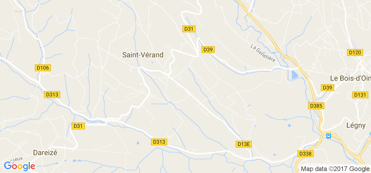 map de la ville de Saint-Vérand