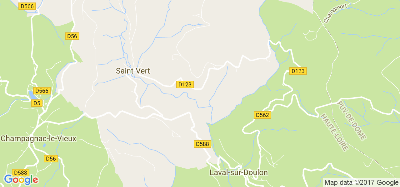 map de la ville de Saint-Vert