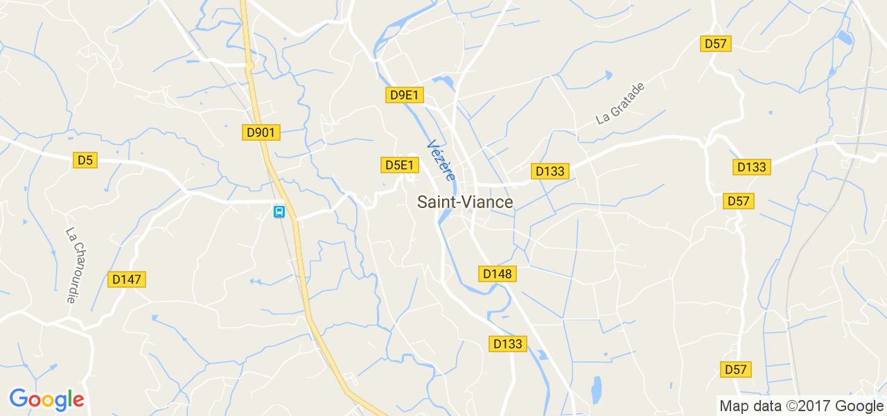 map de la ville de Saint-Viance