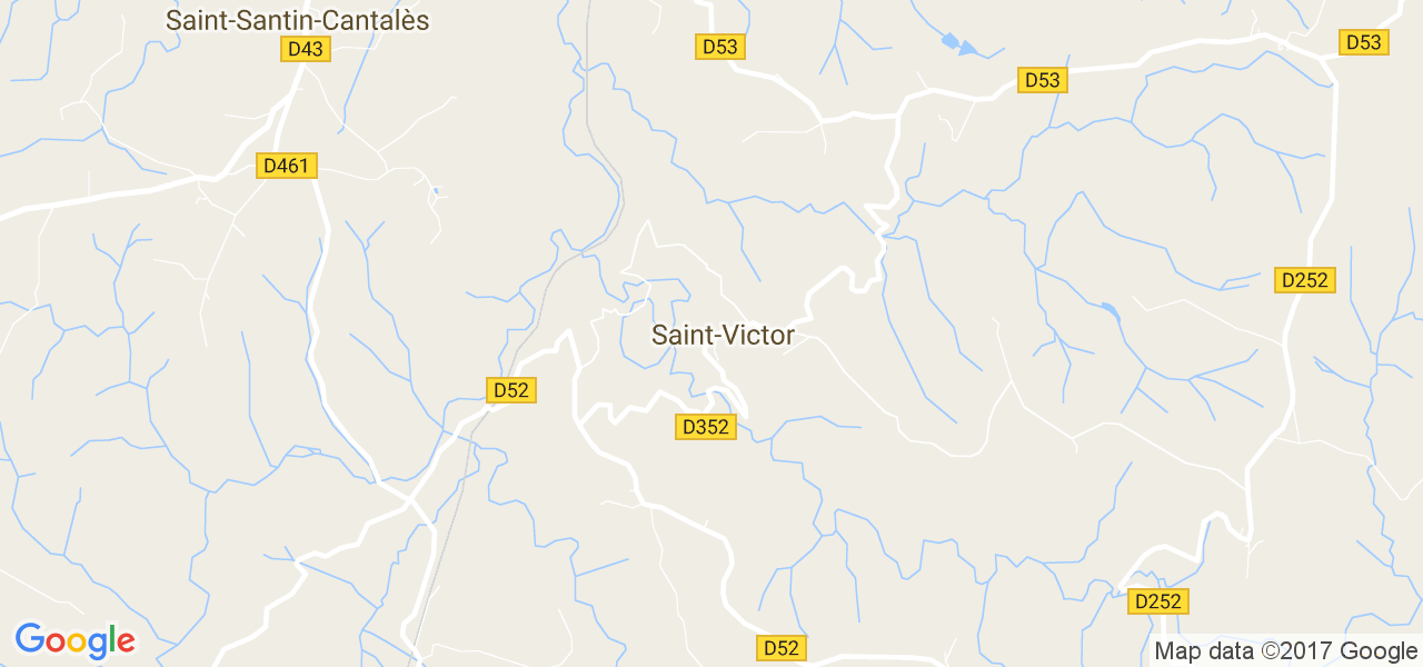 map de la ville de Saint-Victor