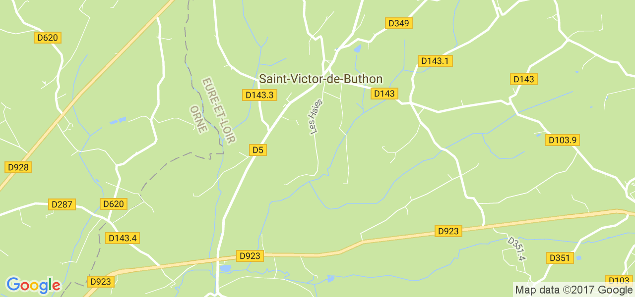 map de la ville de Saint-Victor-de-Buthon