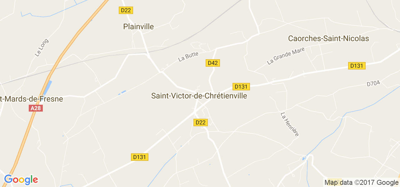 map de la ville de Saint-Victor-de-Chrétienville