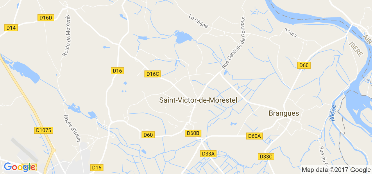 map de la ville de Saint-Victor-de-Morestel