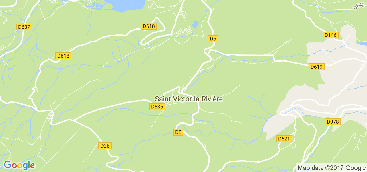 map de la ville de Saint-Victor-la-Rivière