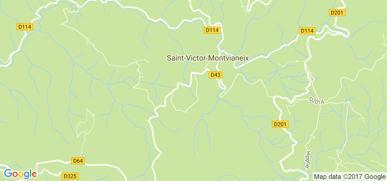 map de la ville de Saint-Victor-Montvianeix