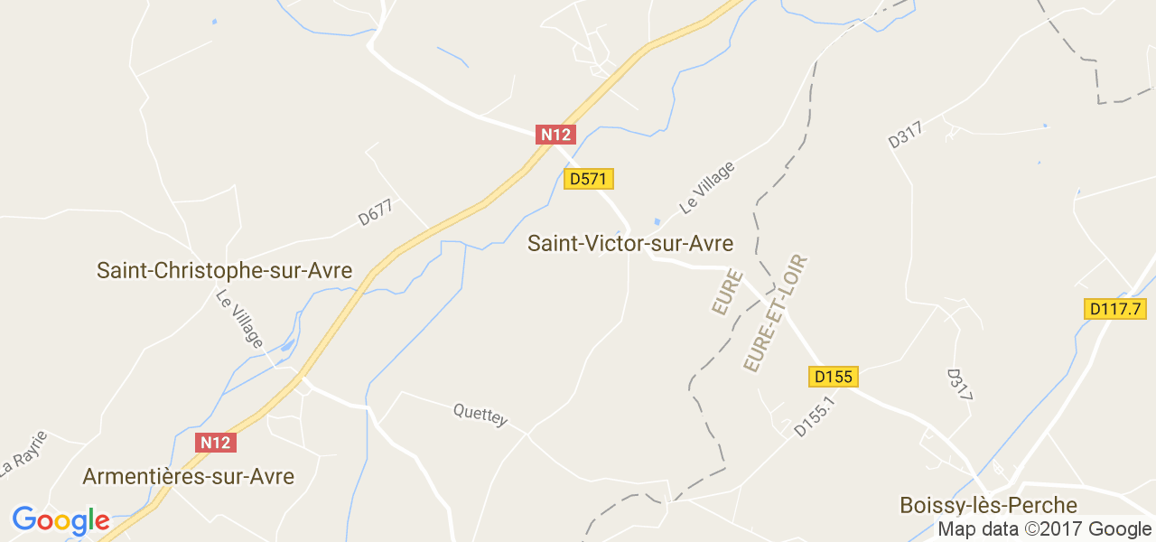 map de la ville de Saint-Victor-sur-Avre